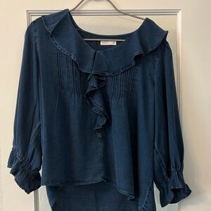 Lauren Conrad Denim Fabric Blouse-boho look!